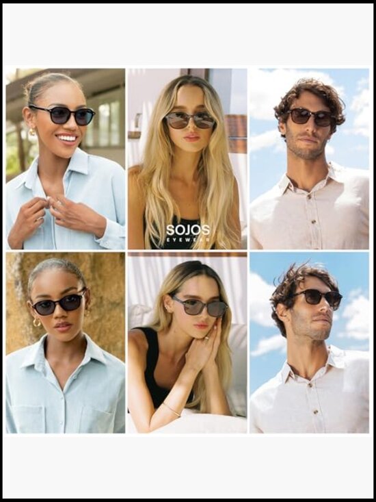 Square Polarized Sunglasses with UV Protection, Plastic Frame main image 5